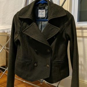 Old Navy olive cropped military jacket
